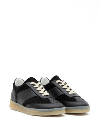 Mm6 Maison Margiela 6 Court Low-top Sneakers In Black