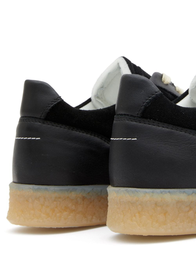 Shop Mm6 Maison Margiela 6 Court Low-top Sneakers In Black