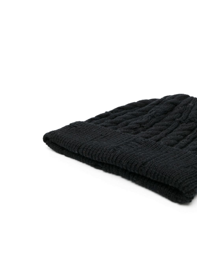 Roberto Cavalli Distressed-effect Beanie In Black