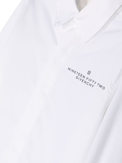 Shop Givenchy Logo-print Cotton Shirt In White