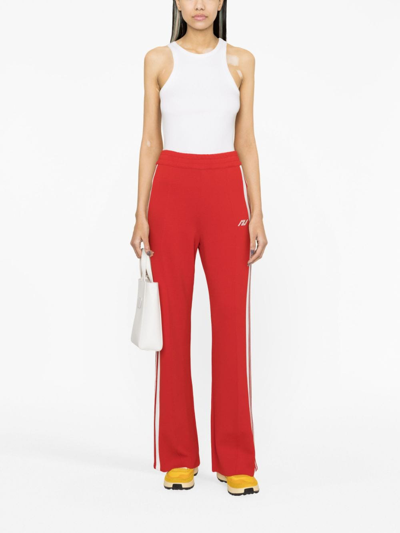 Shop Autry Side Stripe Track Pants In Red