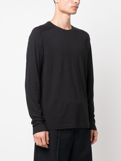 Shop Orlebar Brown Ob-t Wool-cotton T-shirt In Black