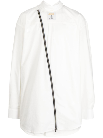 Shop Takahiromiyashita The Soloist Reversible Long-sleeve Shirt In White