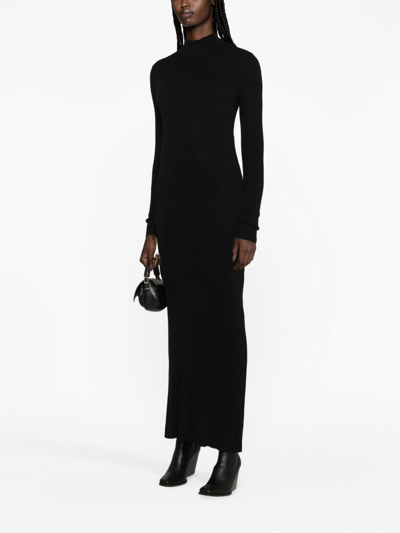 Shop Balenciaga Cotton Maxi Dress In Black