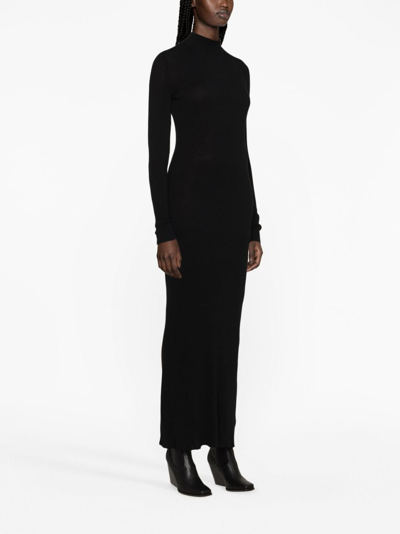 Shop Balenciaga Cotton Maxi Dress In Black