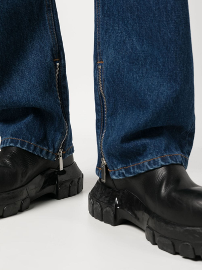 Off-white High-waist Straight-leg Jeans In Blue