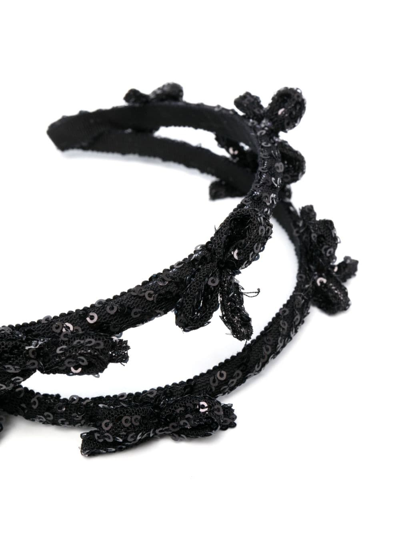 Shop Monnalisa Sequin-embellished Hair Band In Black