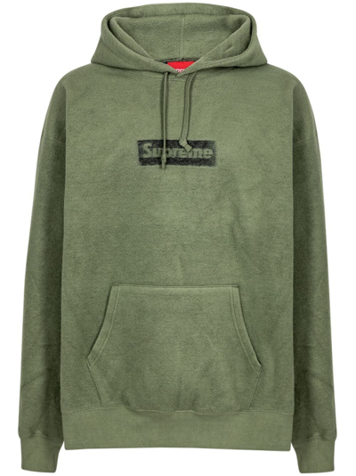 Shop Supreme Inside Out Box Logo "light Olive" Hoodie In Green