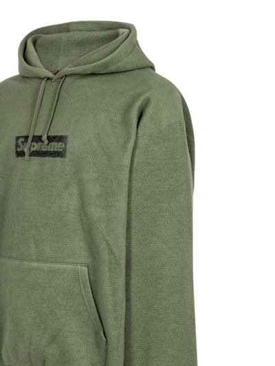 Shop Supreme Inside Out Box Logo "light Olive" Hoodie In Green