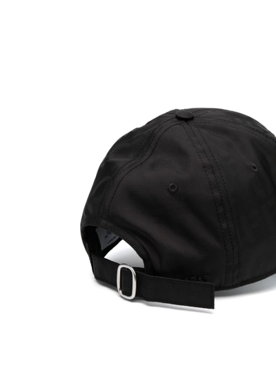 Shop Off-white Logo-jacquard Baseball Cap In Black