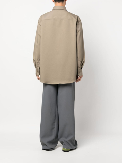 Off-white Long-sleeve Shirt In Green