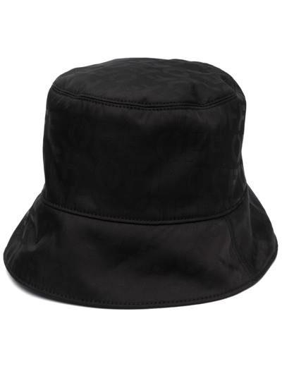 Shop Off-white Off Stamp-print Reversible Bucket Hat In Black