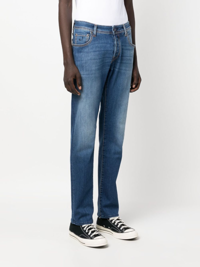 Jacob Cohen Mid-rise Slim-fit Jeans In Blue