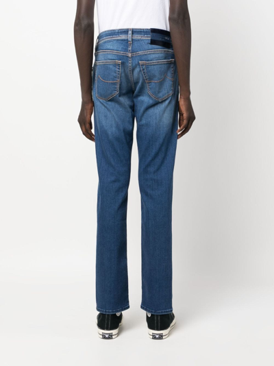Jacob Cohen Mid-rise Slim-fit Jeans In Blue