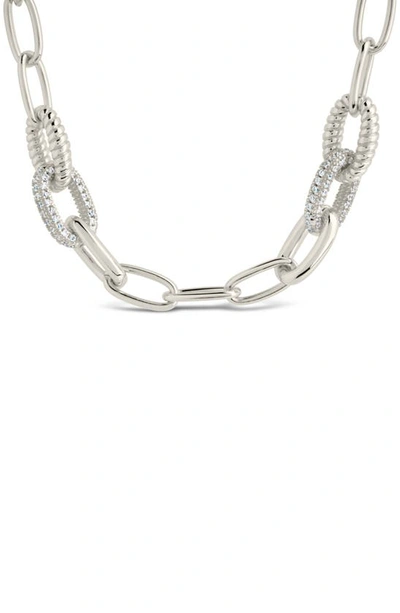 Shop Sterling Forever Samar Chain Link Necklace In Silver