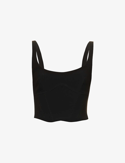 Shop Bec & Bridge Women's Black Marisol Scoop-neck Stretch-woven Top