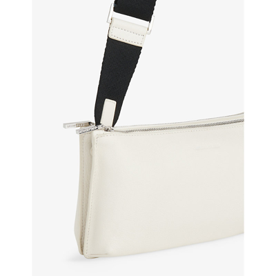 Shop Whistles Women's White Kai Double-pouch Leather Crossbody Bag