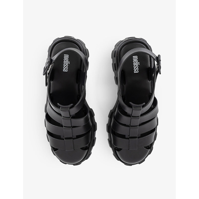 Shop Melissa Megan Woven Platform Sandals In Black