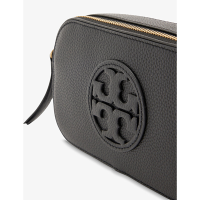 Shop Tory Burch Womens Black Miller Mini Leather Cross-body Bag