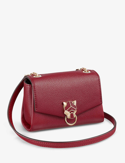 Shop Cartier Womens Red Panthère De Micro Leather Cross-body Bag