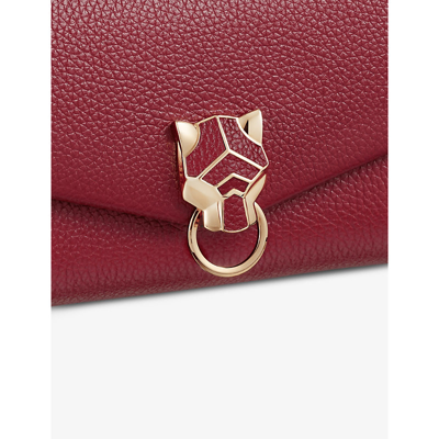 Shop Cartier Womens Red Panthère De Micro Leather Cross-body Bag