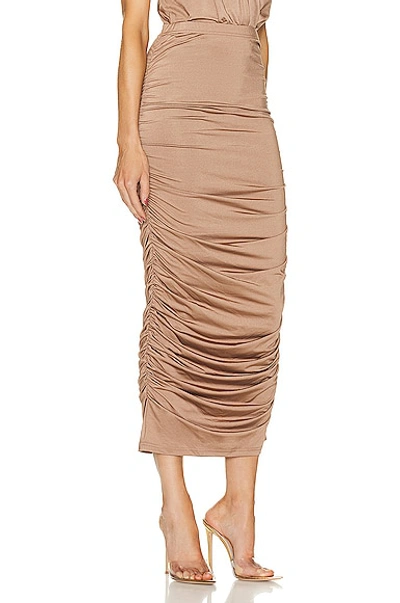 Shop L Agence Otis Rusched Pencil Skirt In Ginger Snap