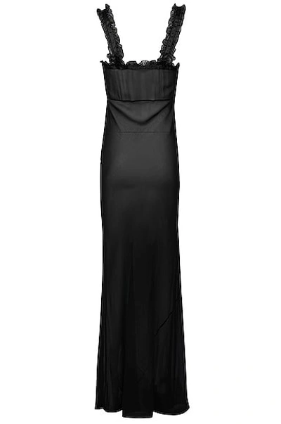 Shop Rta Ruffle Slip Dress In Black
