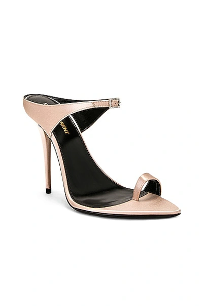 Shop Saint Laurent Dive Sandal In Genuine Nude