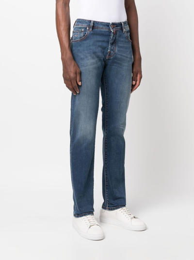 Jacob Cohen Mid-rise Straight Leg Jeans In Blue