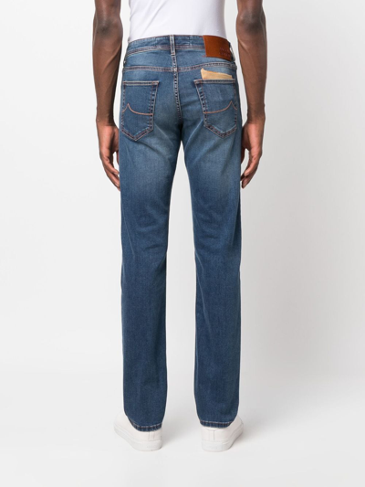 Jacob Cohen Mid-rise Straight Leg Jeans In Blue