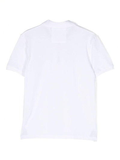 Shop Givenchy Embroidered-logo Cotton Polo Shirt In White