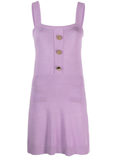 Shop Viktor & Rolf Knitted Tank Dress In Purple
