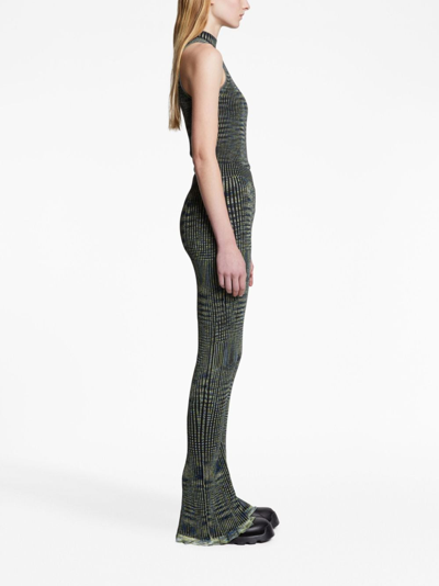 Proenza Schouler White Label Space Dye Ribbed-knit Trousers In Blue