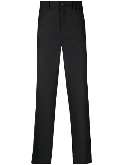 Shop Undercover Straight-leg Wool Trousers In Grey