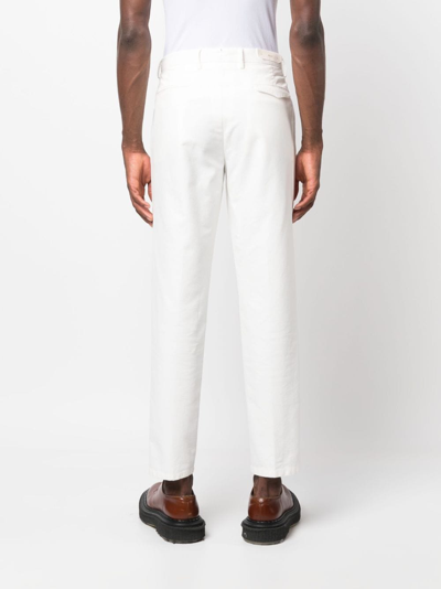 Shop Briglia 1949 Pleated Chino Trousers In White