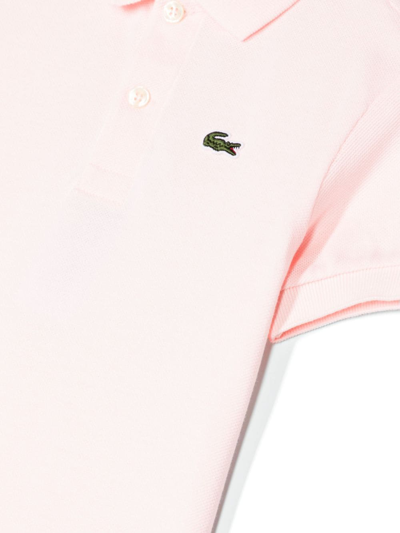 Shop Lacoste Logo-patch Cotton Polo Shirt In Pink
