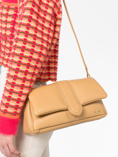 Jacquemus Le Bambimou Leather Shoulder Bag In Neutrals