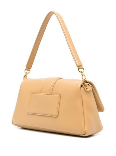 Shop Jacquemus Le Bambimou Leather Shoulder Bag In Neutrals