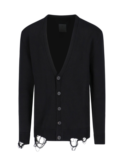 Shop Givenchy Logo Cardigan At The Back In Black  