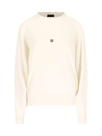 Shop Givenchy Logo Sweater At The Back In White