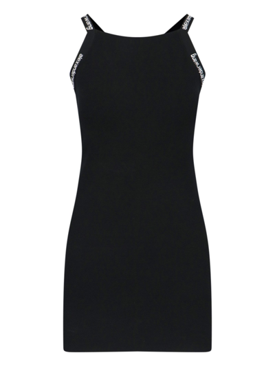 Shop Alexander Wang T Jacquard Logo Dress In Black  