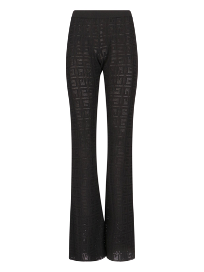 Shop Givenchy '4g' Flare Pants In Black  