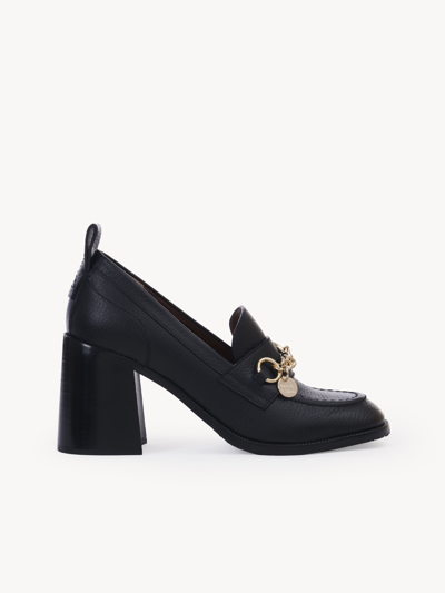 Shop See By Chloé Aryel Penny Loafer Black Size 7 100% Calf-skin Leather