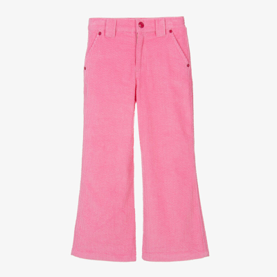 Shop Marc Jacobs Girls Pink Cotton Corduroy Flared Trousers