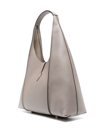 Shop Tod's T Timeless Leather Tote Bag In Grey