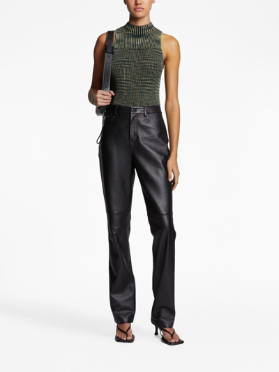 Proenza Schouler White Label Space Dye Ribbed-knit Top In Blau