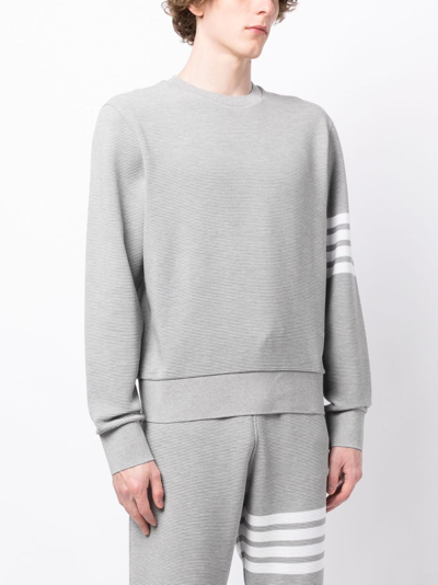 Shop Thom Browne 4-bar Stripe Sweatshirt In Grau