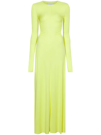 Shop Proenza Schouler White Label Open-back Jersey Maxi Dress In Green