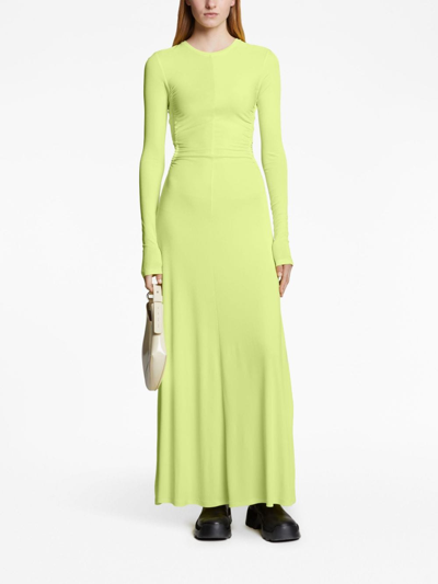 Shop Proenza Schouler White Label Open-back Jersey Maxi Dress In Green