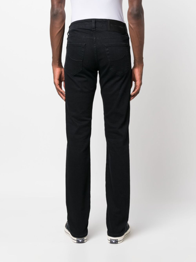 Shop Jacob Cohen Mid-rise Slim-fit Jeans In Schwarz